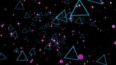 Yükselen şekil ve parıltının hareketli grafikleri. Yüksek kalite 4K görüntü. 10.2024