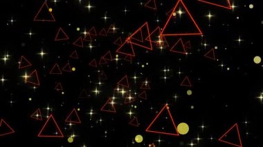 Yükselen şekil ve parıltının hareketli grafikleri. Yüksek kalite 4K görüntü. 10.2024