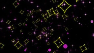 Yükselen şekil ve parıltının hareketli grafikleri. Yüksek kalite 4K görüntü. 10.2024