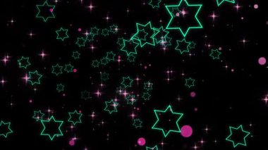 Yükselen şekil ve parıltının hareketli grafikleri. Yüksek kalite 4K görüntü. 10.2024