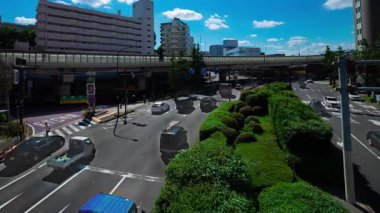 Tokyo 'daki trafik sıkışıklığının zamanlaması gündüz vakti. Yüksek kalite 4K görüntü. Bunkyo bölgesi Tokyo 09.13.2024 Tokyo 'nun merkezidir.. 