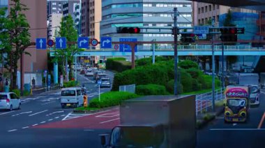 Tokyo 'daki trafik sıkışıklığının zamanlaması gündüz vakti. Yüksek kalite 4K görüntü. Bunkyo bölgesi Tokyo 09.13.2024 Tokyo 'nun merkezidir.. 