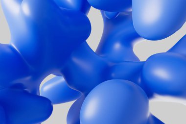 Beyaz arkaplanı olan mavi bir leke. Mavi leke beyaz çizgili bir küredir.