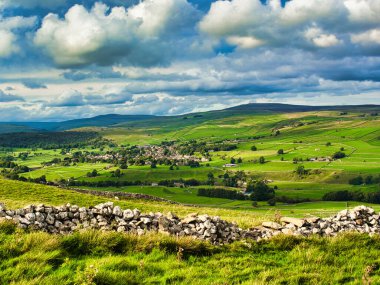 A view of the Yorkshire Dales National Park from one of the many hills