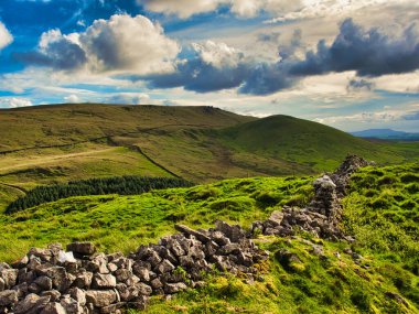 A view of the Yorkshire Dales National Park from one of the many hills