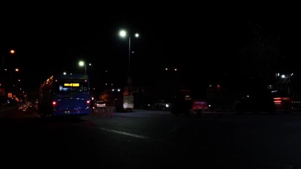 Traffic Time Lapse Delhi City India Rush Hour — Stock Video