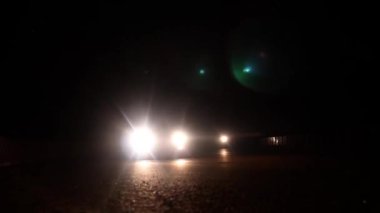 Delhi City, Hindistan 'da gece trafik aksamı.