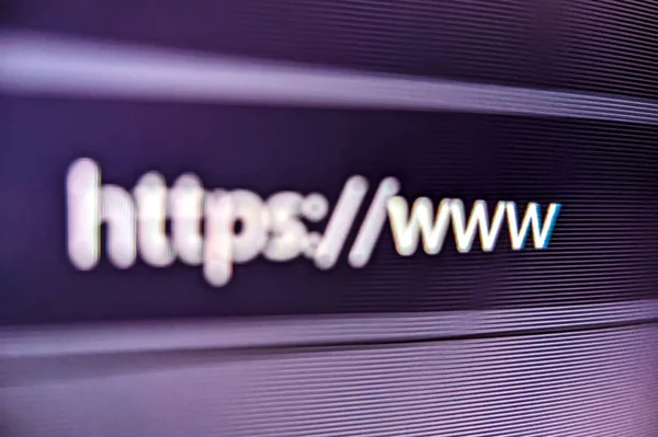 Pixelated closeup view of an internet web browser search input with focus blur