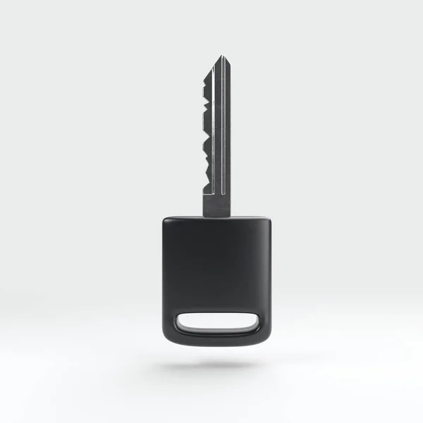 一个独立的白色工作室背景上的普通无名小车钥匙 3D渲染 — 图库照片