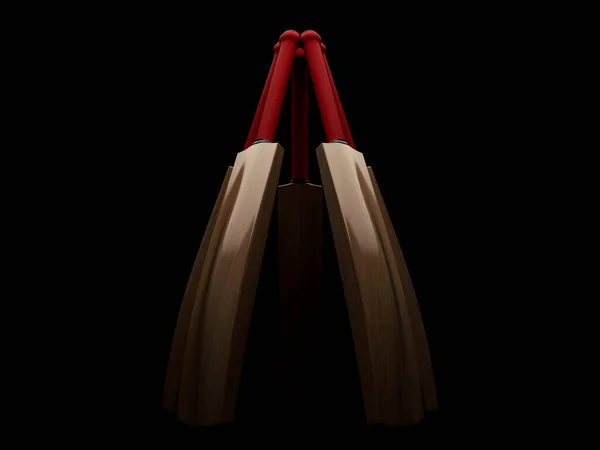 Una Matriz Circular Murciélagos Cricket Genéricos Con Asas Rojas Sobre —  Fotos de Stock