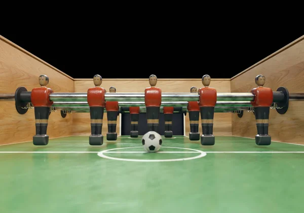 Salah Satu Sisi Foosball Vintage Atau Meja Sepak Bola Meja — Stok Foto