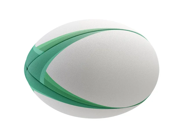 Una Pelota Rugby Textura Blanca Con Elementos Diseño Color Sobre —  Fotos de Stock
