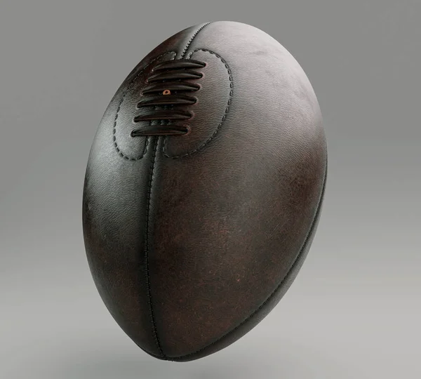 Old Classic Leather Rugby Ball Leather Lacing Rende — Stockfoto