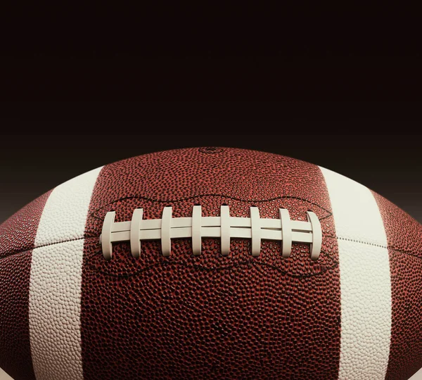 A generic unbranded american football ball on an isolated studio background - 3D render