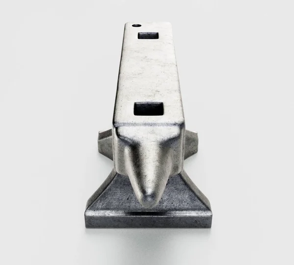 一个沉重的铁匠铁锤在一个孤立的白色工作室背景上 3D渲染 — 图库照片