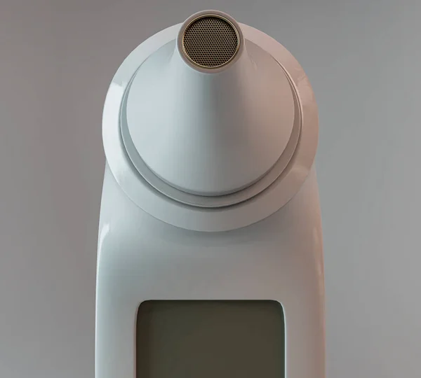 Ein Infrarot Thermometer Für Kleinkinder Auf Einem Isolierten Weißen Hintergrund — Stockfoto