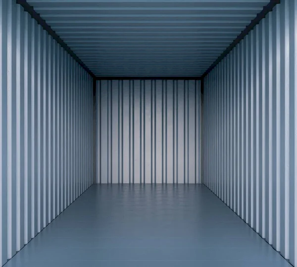 Container Con Porte Aperte Meccanismo Chiusura Uno Sfondo Bianco Isolato — Foto Stock