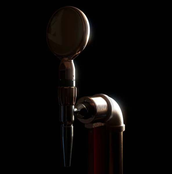 Grifo Cerveza Cobre Temática Steampunk Concepto Sobre Fondo Aislado Oscuro —  Fotos de Stock
