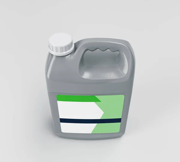 Kwadratowy Ogólny Pojemnik Detergenty Przemysłowe Odosobnionym Tle Renderowanie — Zdjęcie stockowe