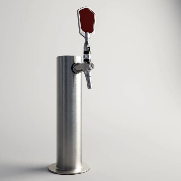 Een Concept Tapkraan Gemaakt Van Een Cilindrische Vorm Met Stalen — Stockfoto