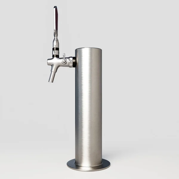 Een Concept Tapkraan Gemaakt Van Een Cilindrische Vorm Met Stalen — Stockfoto