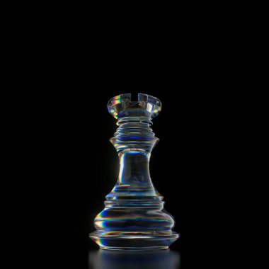 İzole edilmiş bir stüdyo arkaplan üzerine düzenli bir kale satranç taşı - 3 boyutlu canlandırma