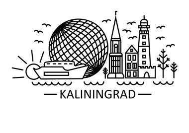 Kaliningrad and its attractions: Museum of the World Ocean, Cathedral, Fish Village, river.