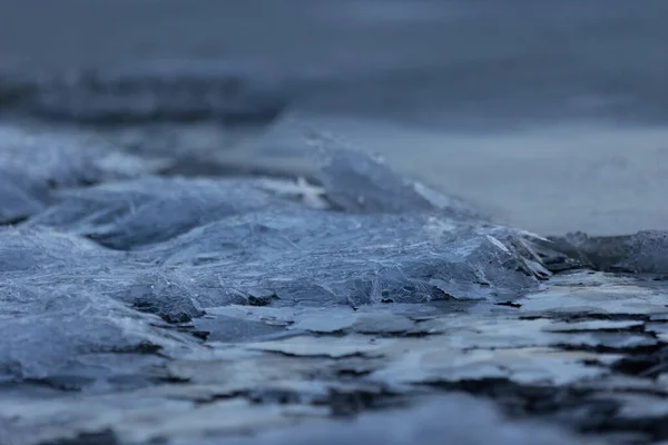 冬季结冰交响曲 吸引北欧自然冰层的形成 — 图库照片