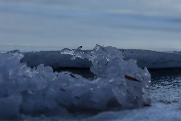 Зимняя Ледяная Симфония Захватывающая Ледяная Формация Северной Европе — стоковое фото