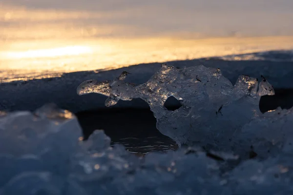 Зимняя Ледяная Симфония Захватывающая Ледяная Формация Северной Европе — стоковое фото