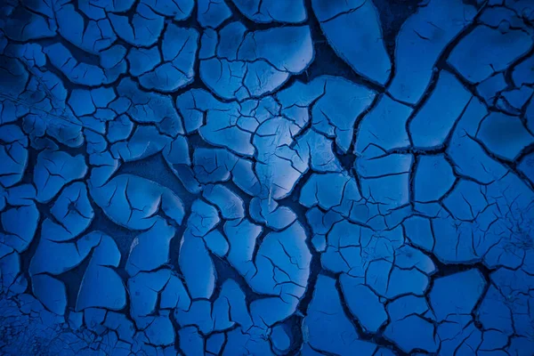 Lienzo Abstracto Naturaleza Arte Barro Agrietado Azul Norte Europa — Foto de Stock