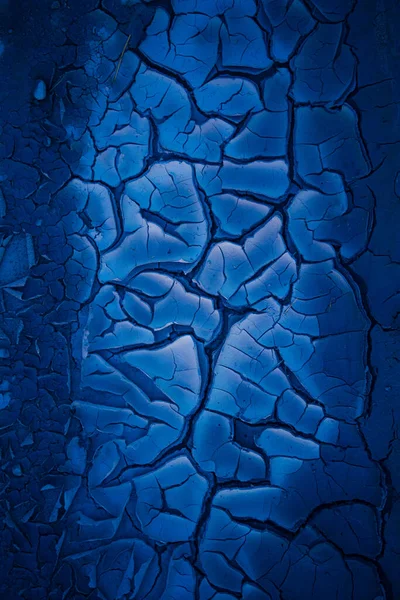 自然界の抽象的なキャンバス 北ヨーロッパの青い砕いた泥の芸術 ストックフォト