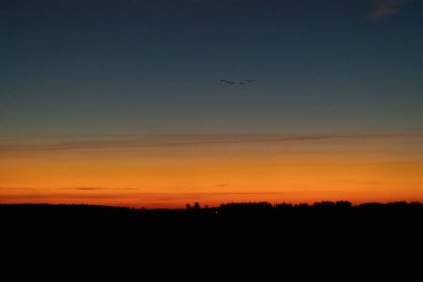 Kuzey Avrupa 'nın mevsimlik manzarası.