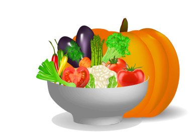healthy food vector illustration on white background
