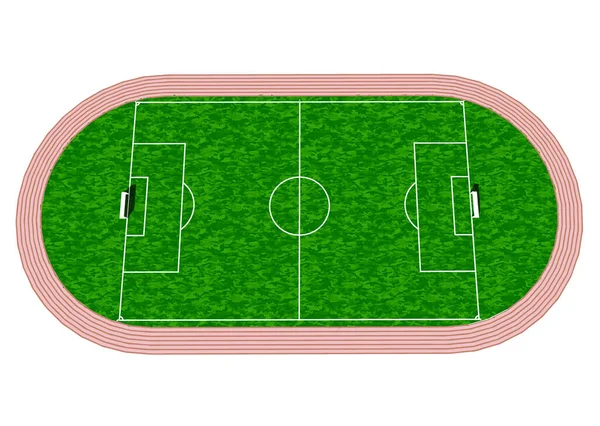 Campo Fútbol Vector Ilustración Aislado Sobre Fondo Blanco — Vector de stock