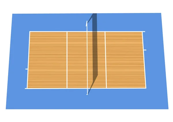 Volleyboll Domstol Vektor Illustration Isolerad Vit Bakgrund — Stock vektor