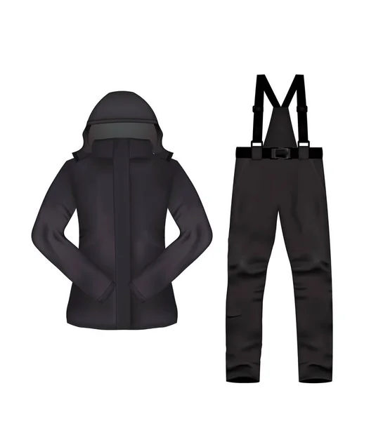 Winter Ski Jacket Pants Vector Illustration — Vettoriale Stock