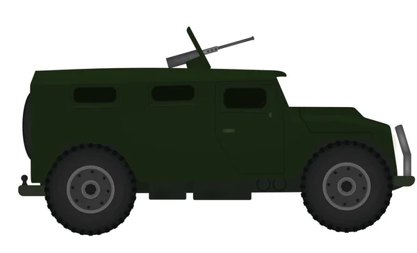 Askeri Zırhlı Araç Vektör Illüstrasyonu — Stok Vektör