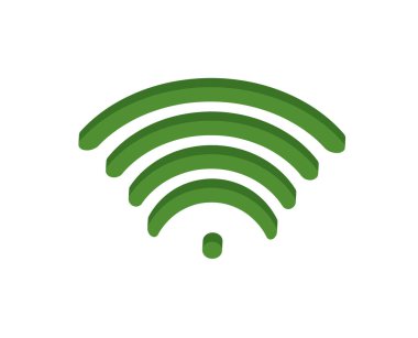 Yeşil Wi-Fi işareti. vektör