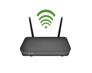 Wireless internet router. vector illustration