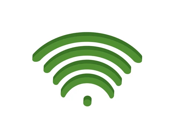 Grünes Wifi Schild Vektor — Stockvektor