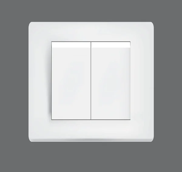 Doble Interruptor Blanco Ilustración Vectorial — Archivo Imágenes Vectoriales