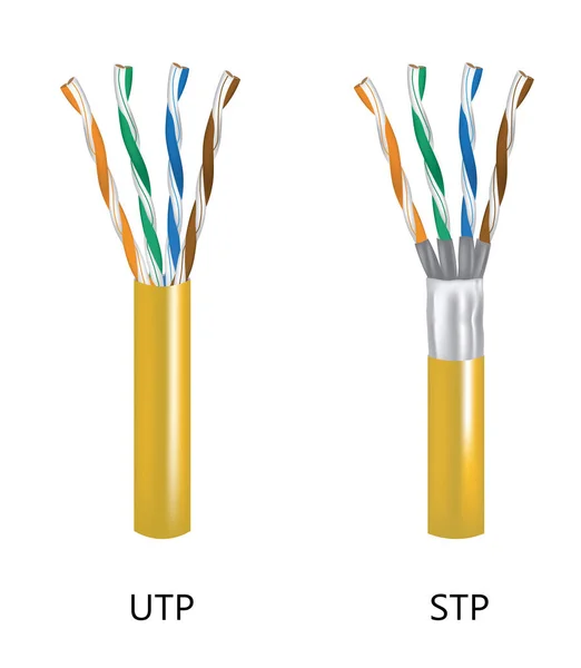 Utp Stp Cable Vector — Vettoriale Stock