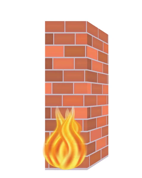 Ícone Firewall Rede Ilustração Vetorial — Vetor de Stock