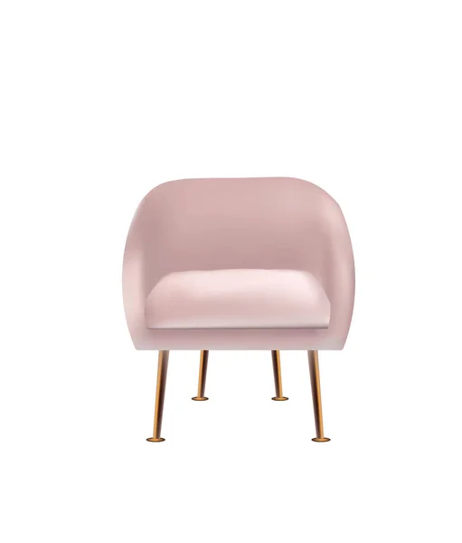 Cadeira Braço Rosa Ilustração Vetorial —  Vetores de Stock