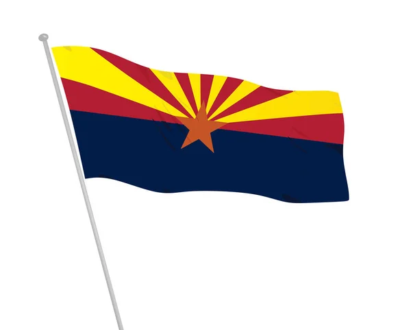 Arizona State Flag Vector Illustration — Vector de stock