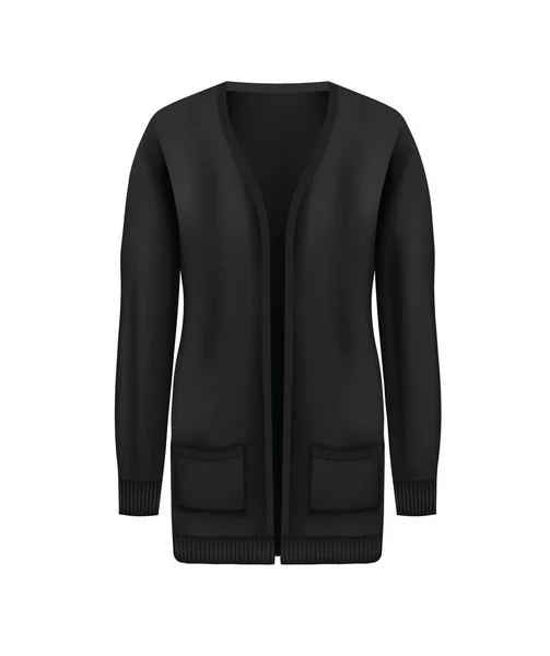 Schwarze Pullover Für Frauen Vektorillustration — Stockvektor