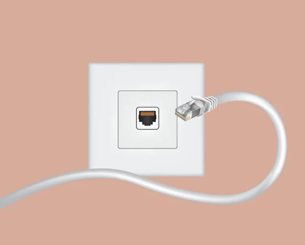 Ethernet Port Cable Vector 图库插图