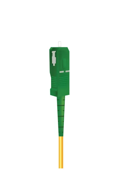 Kabel Serat Optik Dengan Konektor Apc Vektor - Stok Vektor