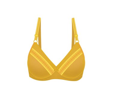 Sarı kadın sütyeni. vektör illüstrasyonu
